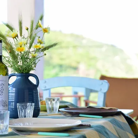 Les Oliviers With Sea View On Petani Ferienhaus Vóvikes